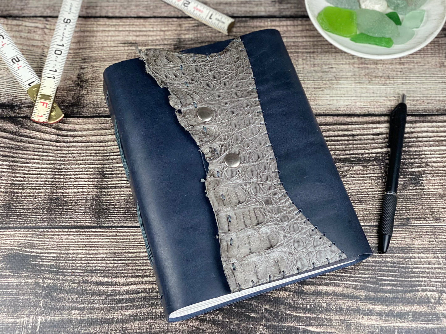 Large Leather Journal - Bison and Caiman