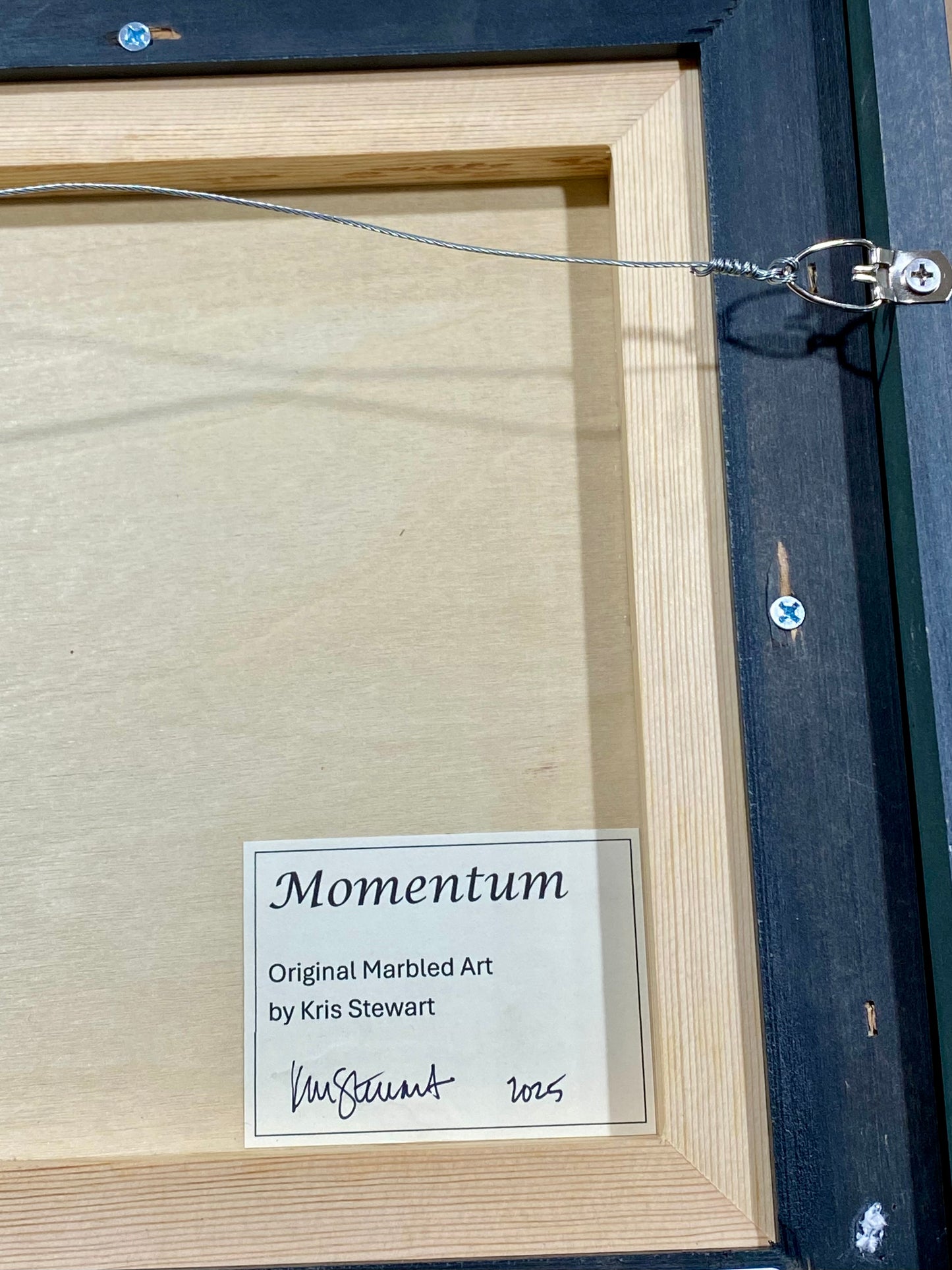 Original Framed Marbled Art, Wall Art