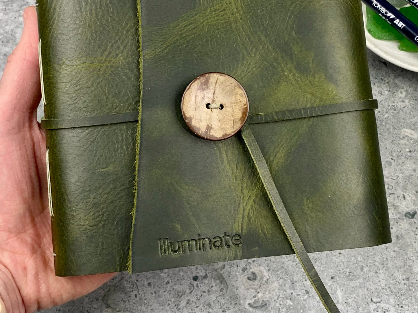 Large Watercolor Sketchbook / Art Journal in Vivid Red