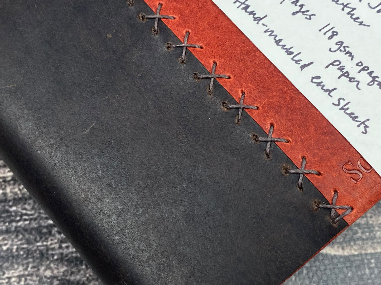 7x5 Sketchbook Journal in Red and Espresso Bison