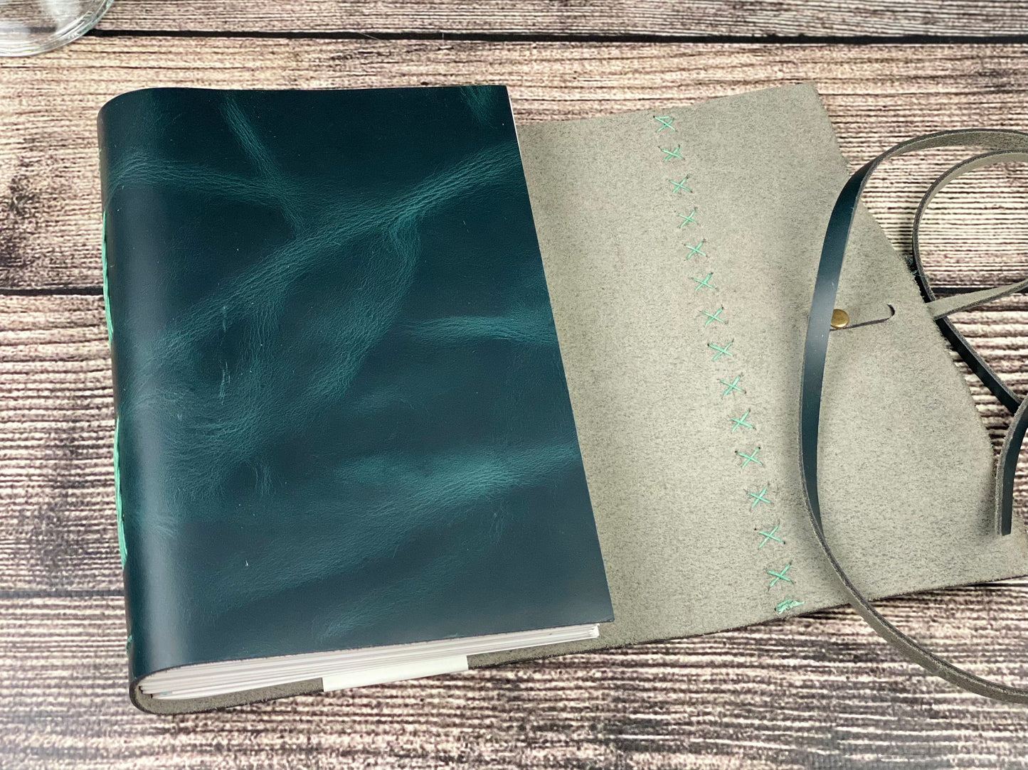 7x5 Sketchbook Journal in Peacock Cowhide