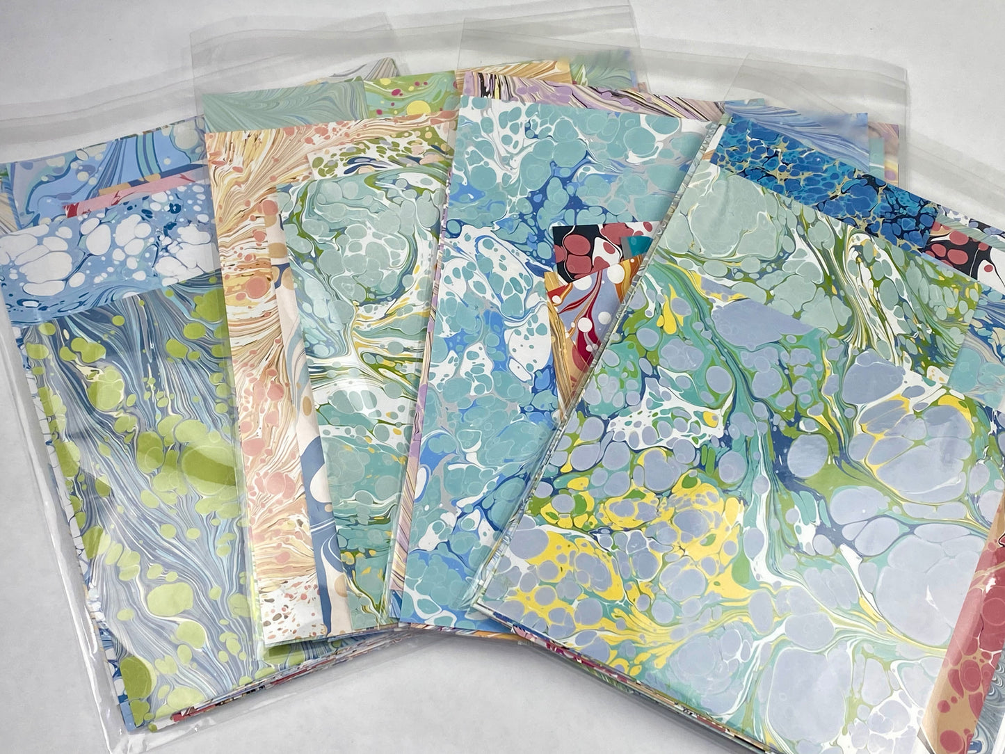 Scrap Pack - Hand-marbled paper