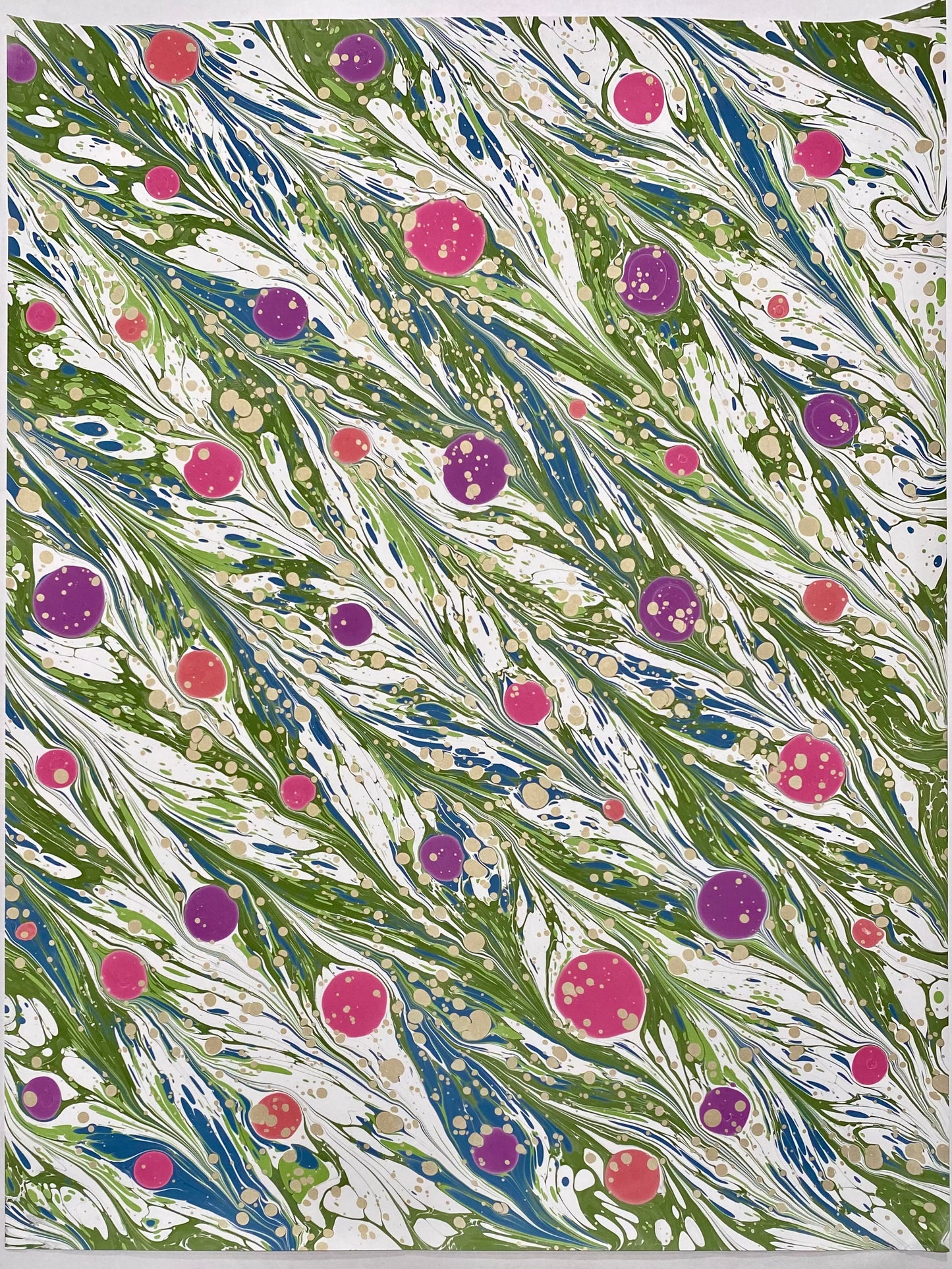 Full Sheet Hand-Marbled Paper P392