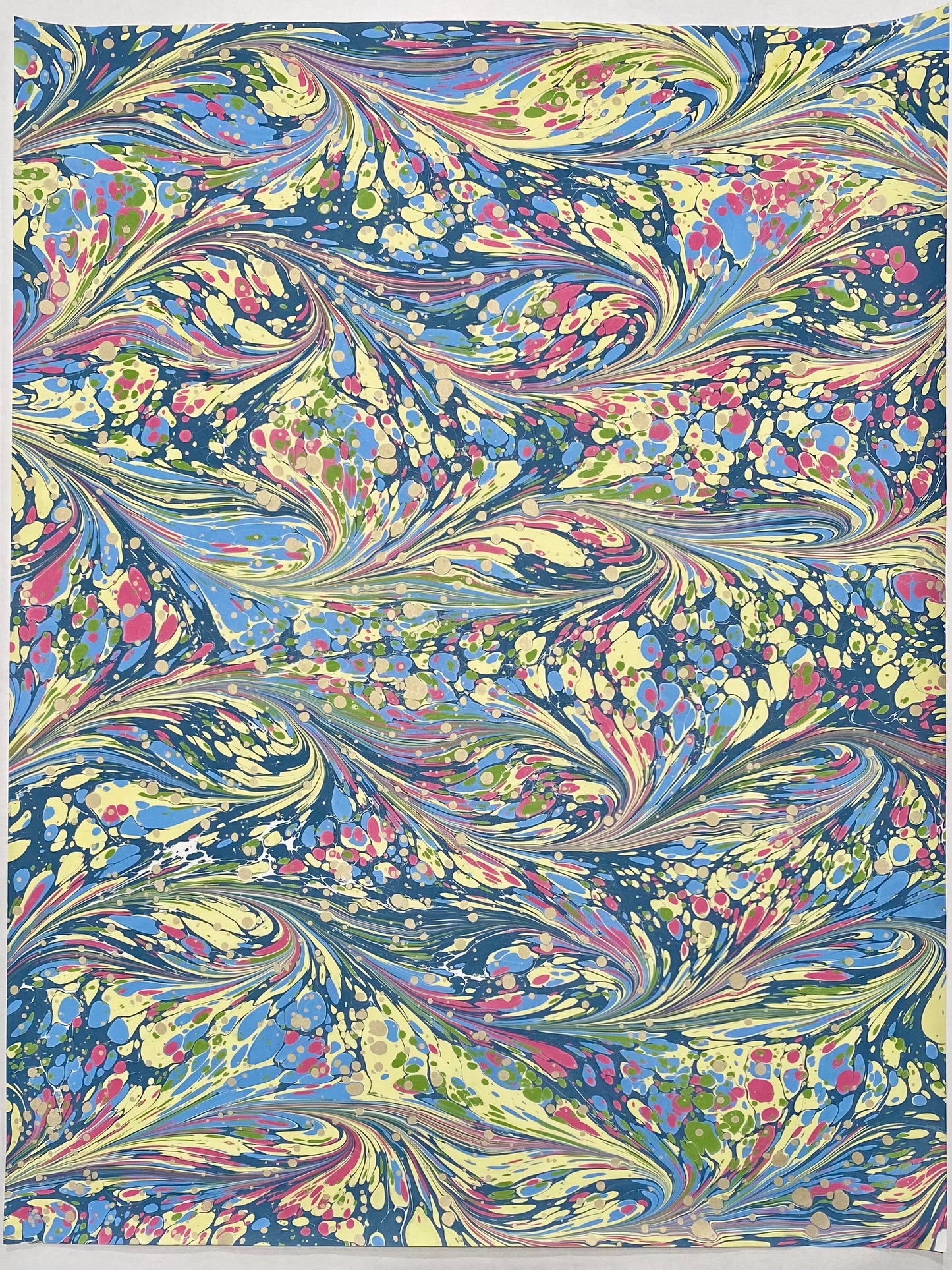 Full Sheet Hand-Marbled Paper P384