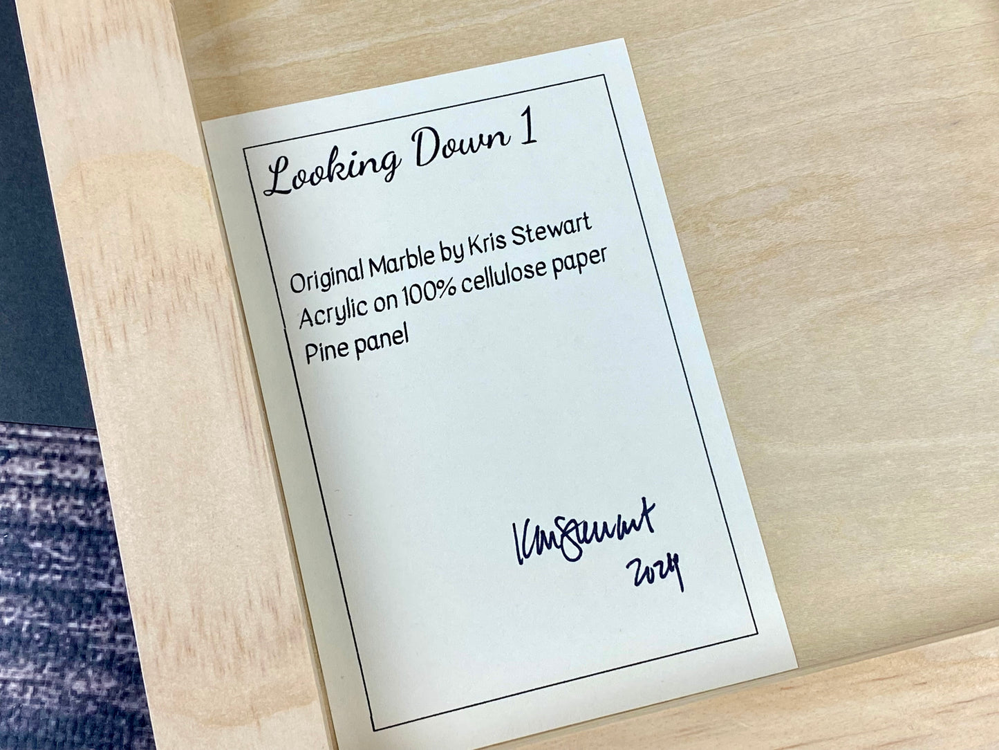 Original 8x8 Marbled Wall Art "Looking Down 1"