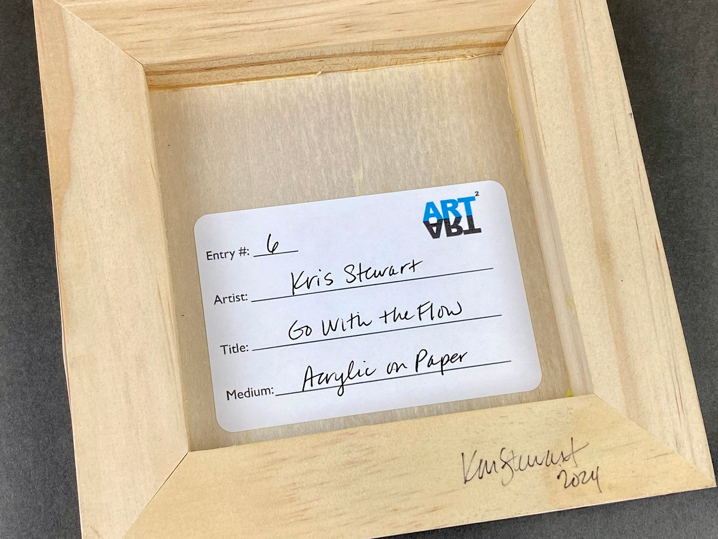 Original 6x6 Marbled Wall Art "Go With the Flow"