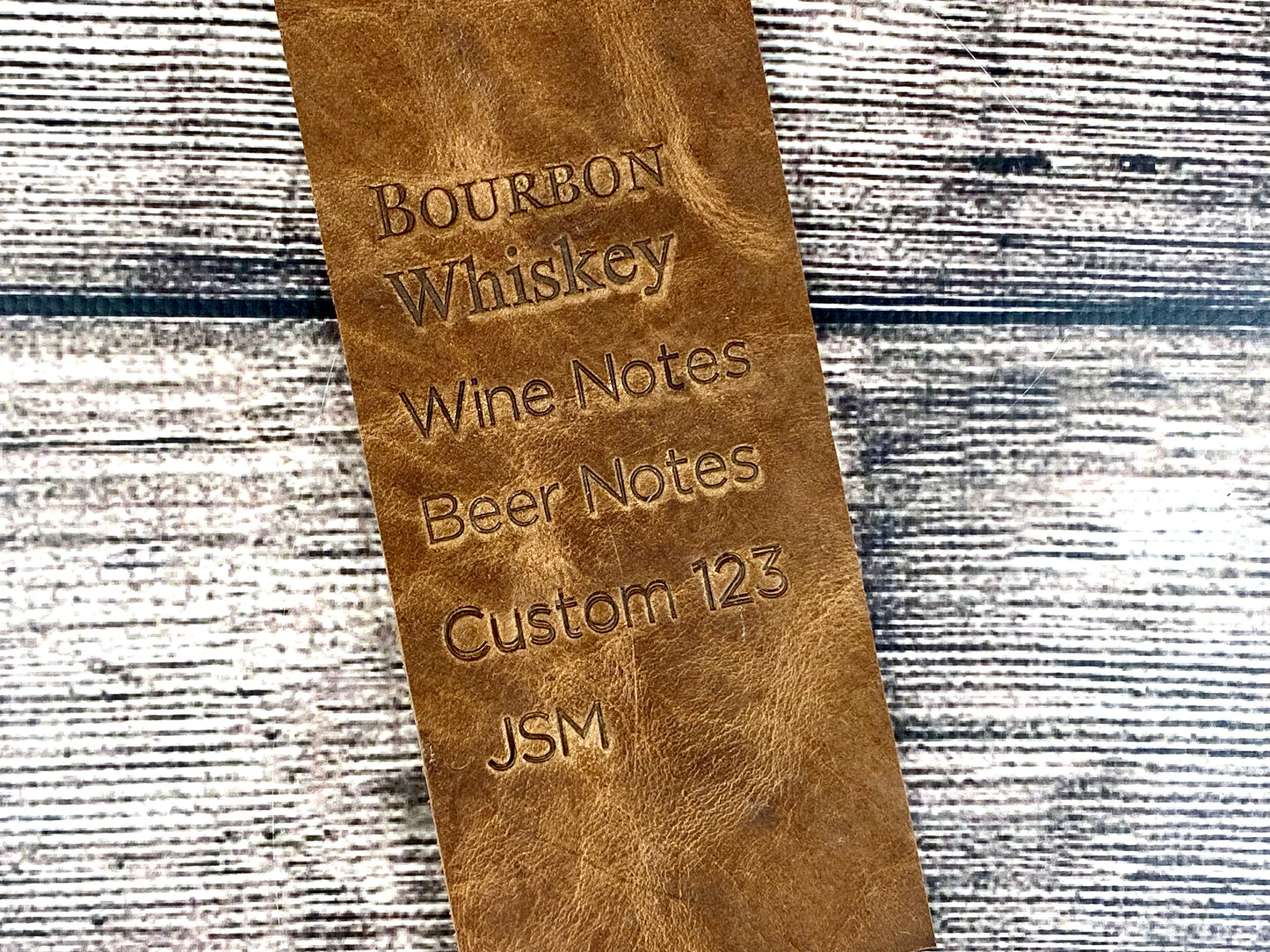 Refillable Journal for Whiskey, Bourbon, Wine or Beer Notes in Rustic Pecan