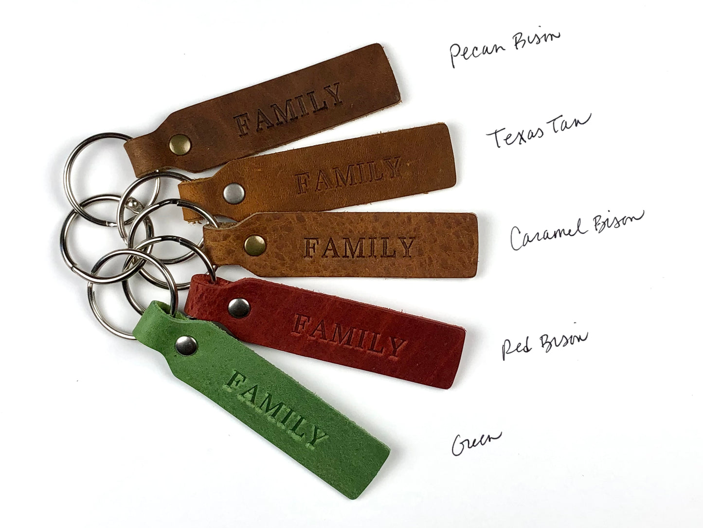 Keychain - Family - in various leathers