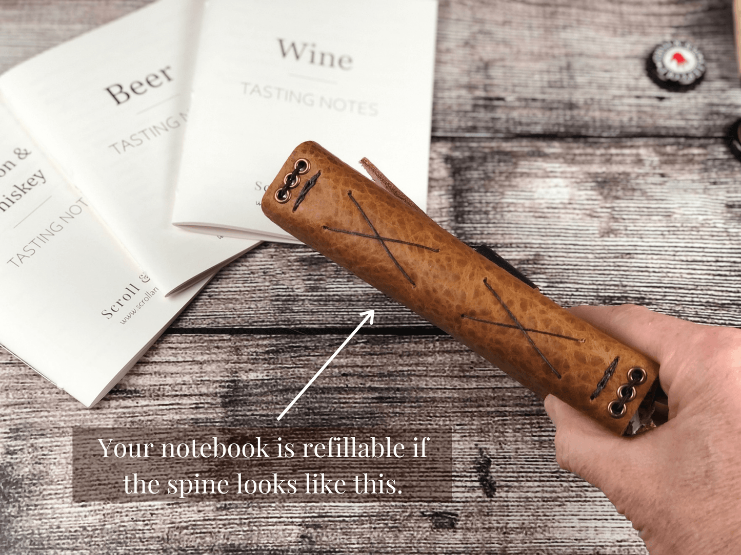 Refills for Tasting Journals - Bourbon, Whiskey, Wine & Beer - Set of 2 booklets refills Scroll & Ink