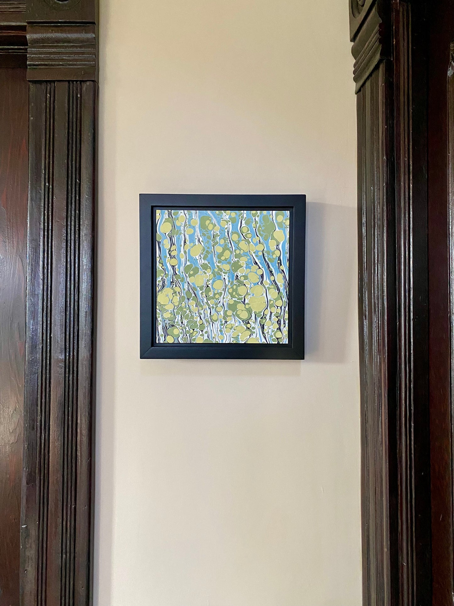 Original Framed Marbled Art, Wall Art