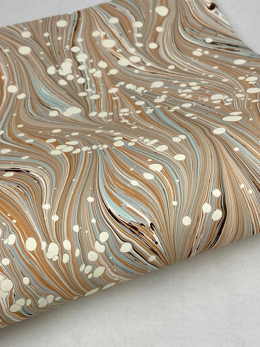 Half-Sheet Hand-Marbled Paper P541H