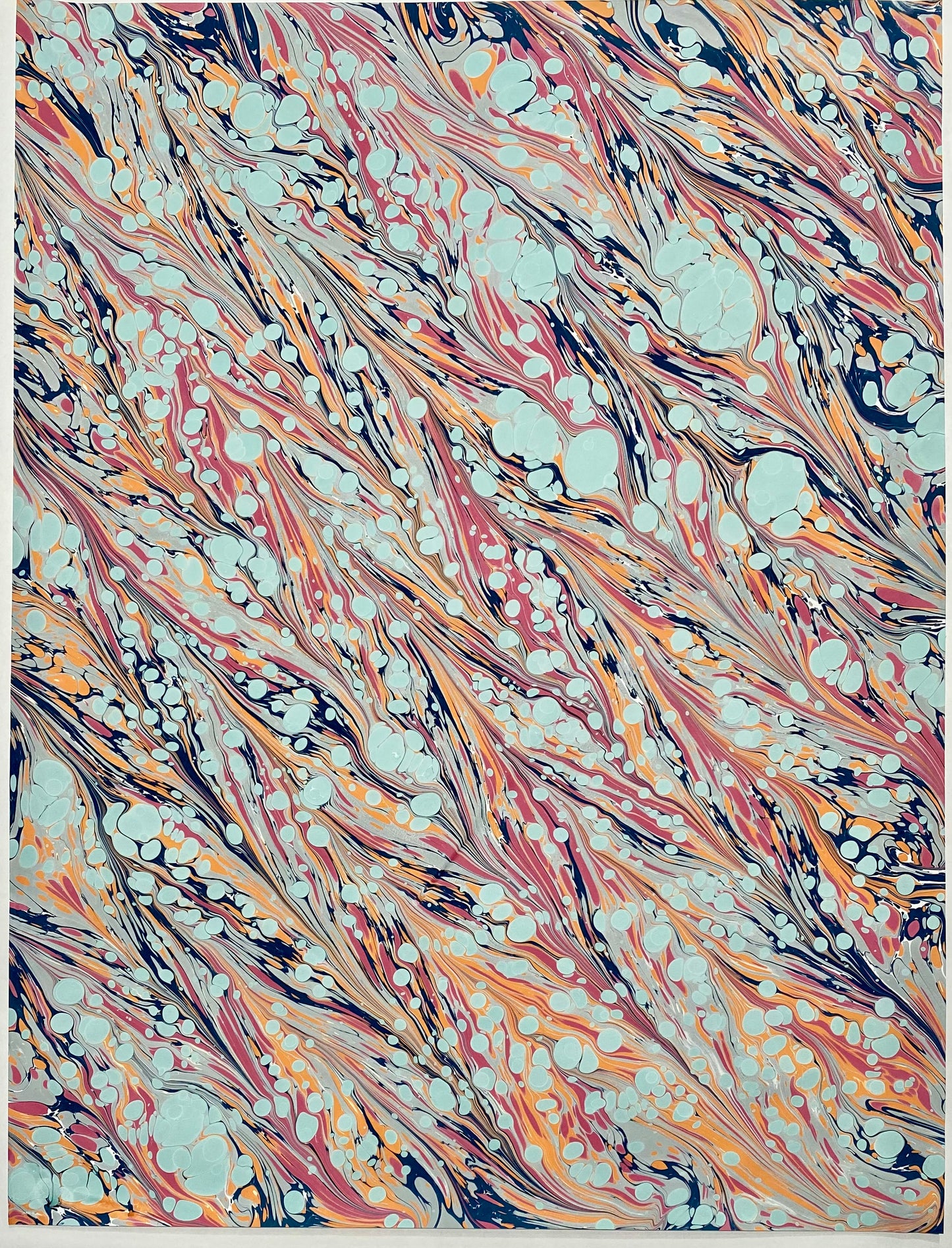 Full Sheet Hand-Marbled Paper P518