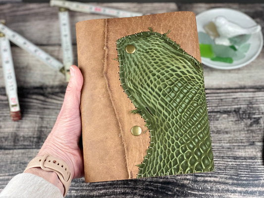 Large Leather Journal - Bison and Caiman