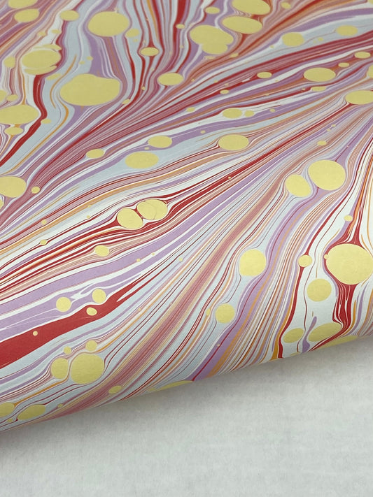 Full Sheet Hand-Marbled Paper P529