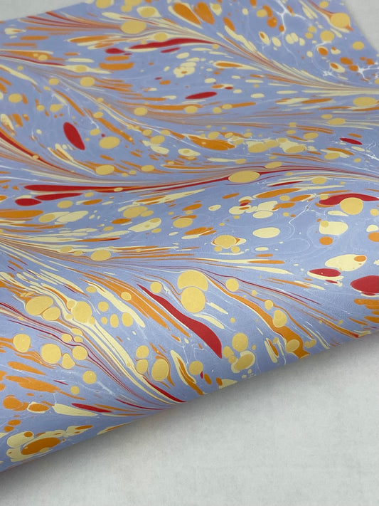 Half-Sheet Hand-Marbled Paper P538H