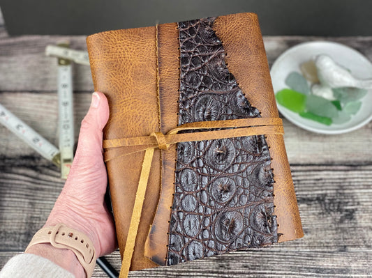 Large Leather Journal - Bison and Caiman