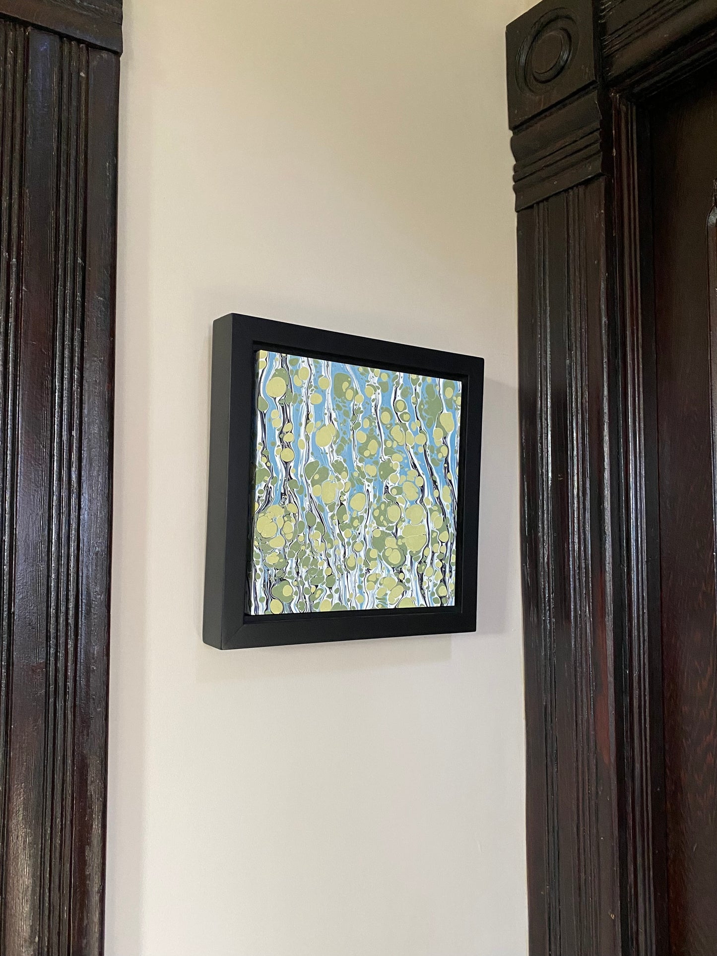 Original Framed Marbled Art, Wall Art