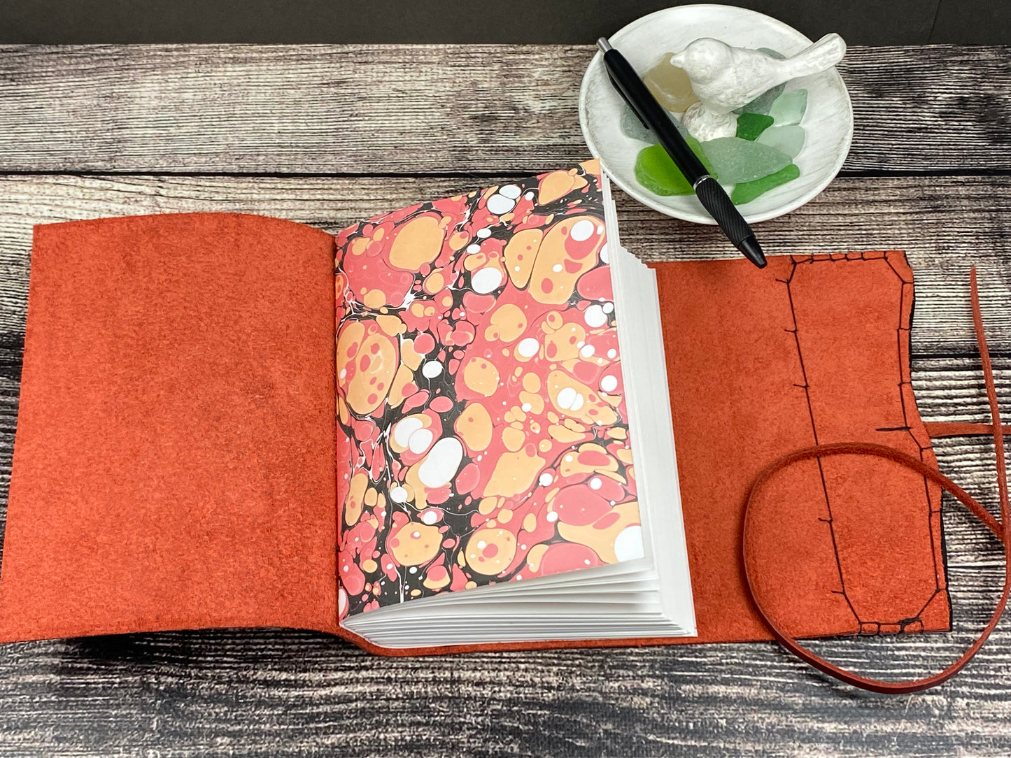 5x7 Leather Journal - Red Bison and Caiman