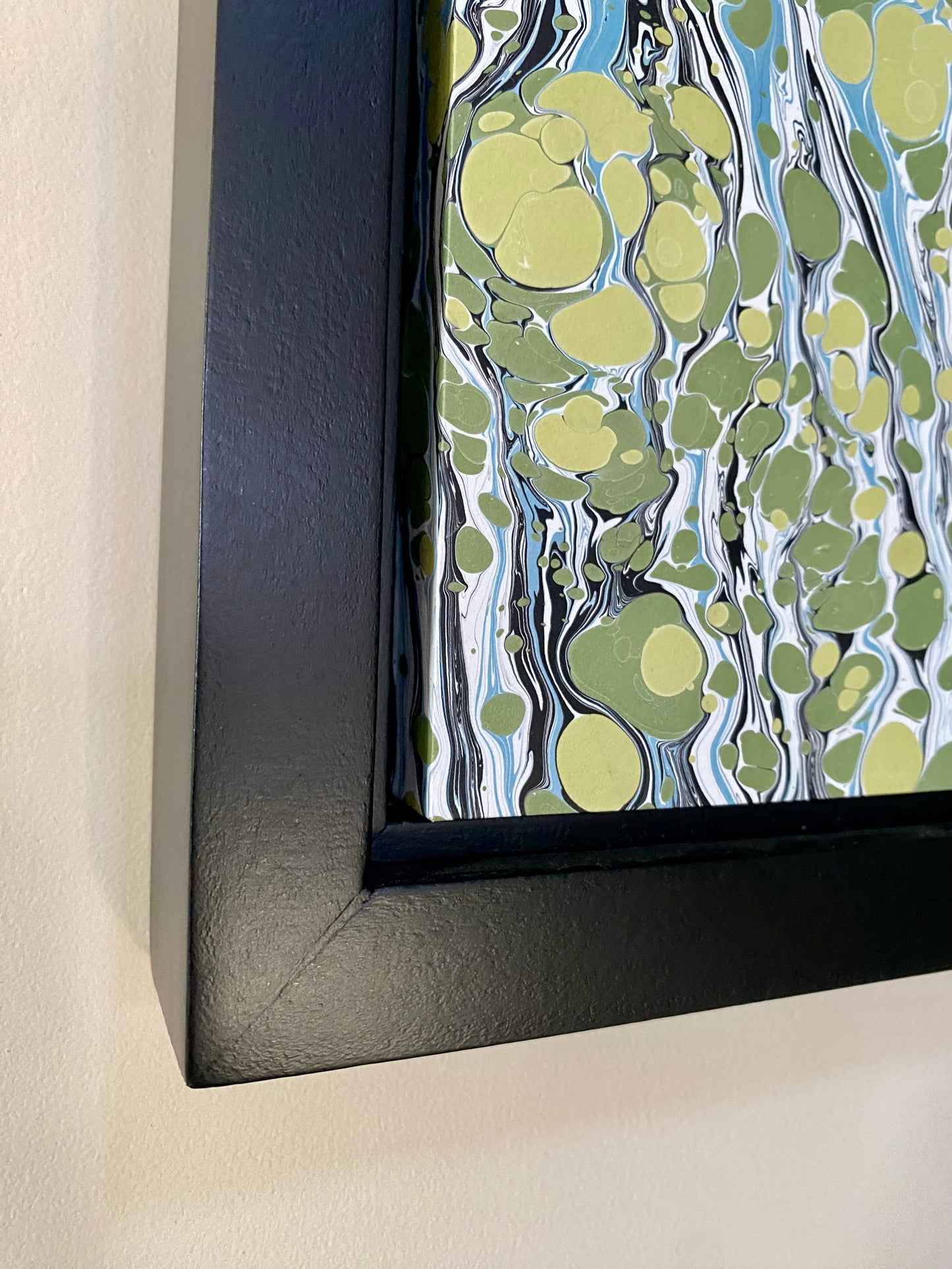 Original Framed Marbled Art, Wall Art