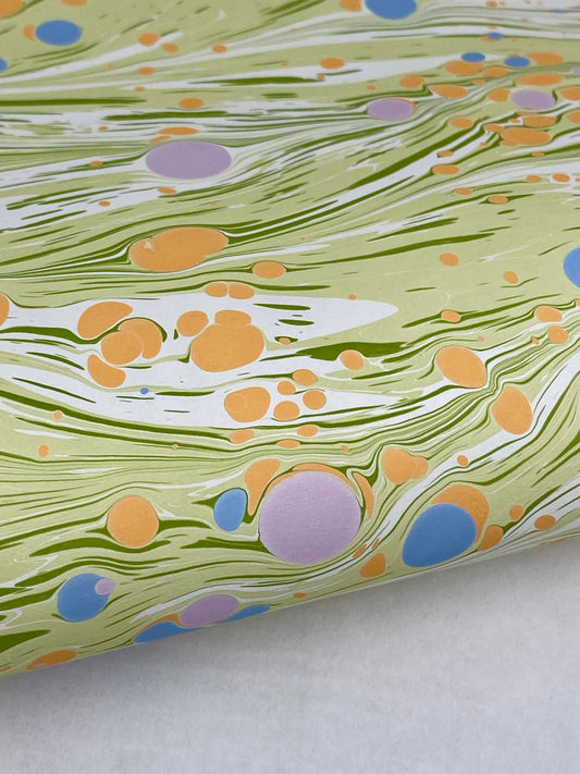 Full Sheet Hand-Marbled Paper P528