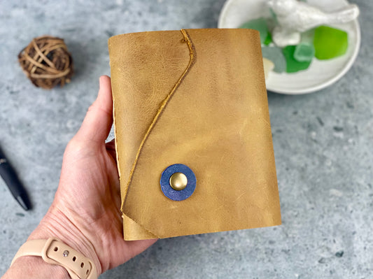 Small Leather Journal - Tuscan Gold