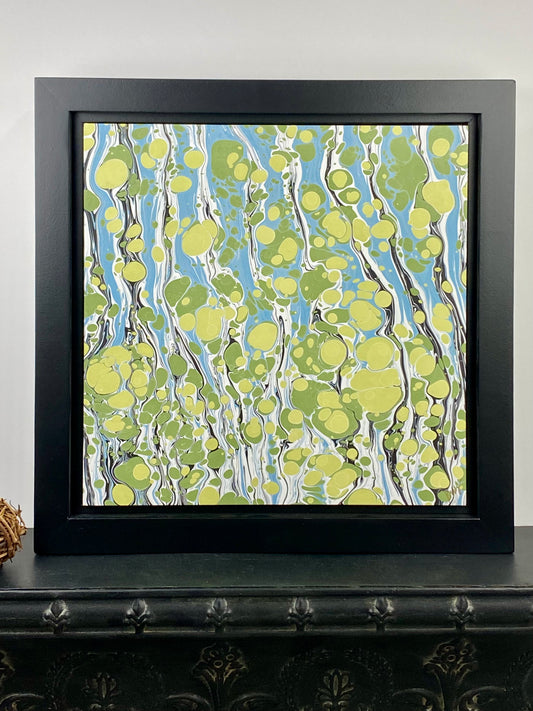 Original Framed Marbled Art, Wall Art