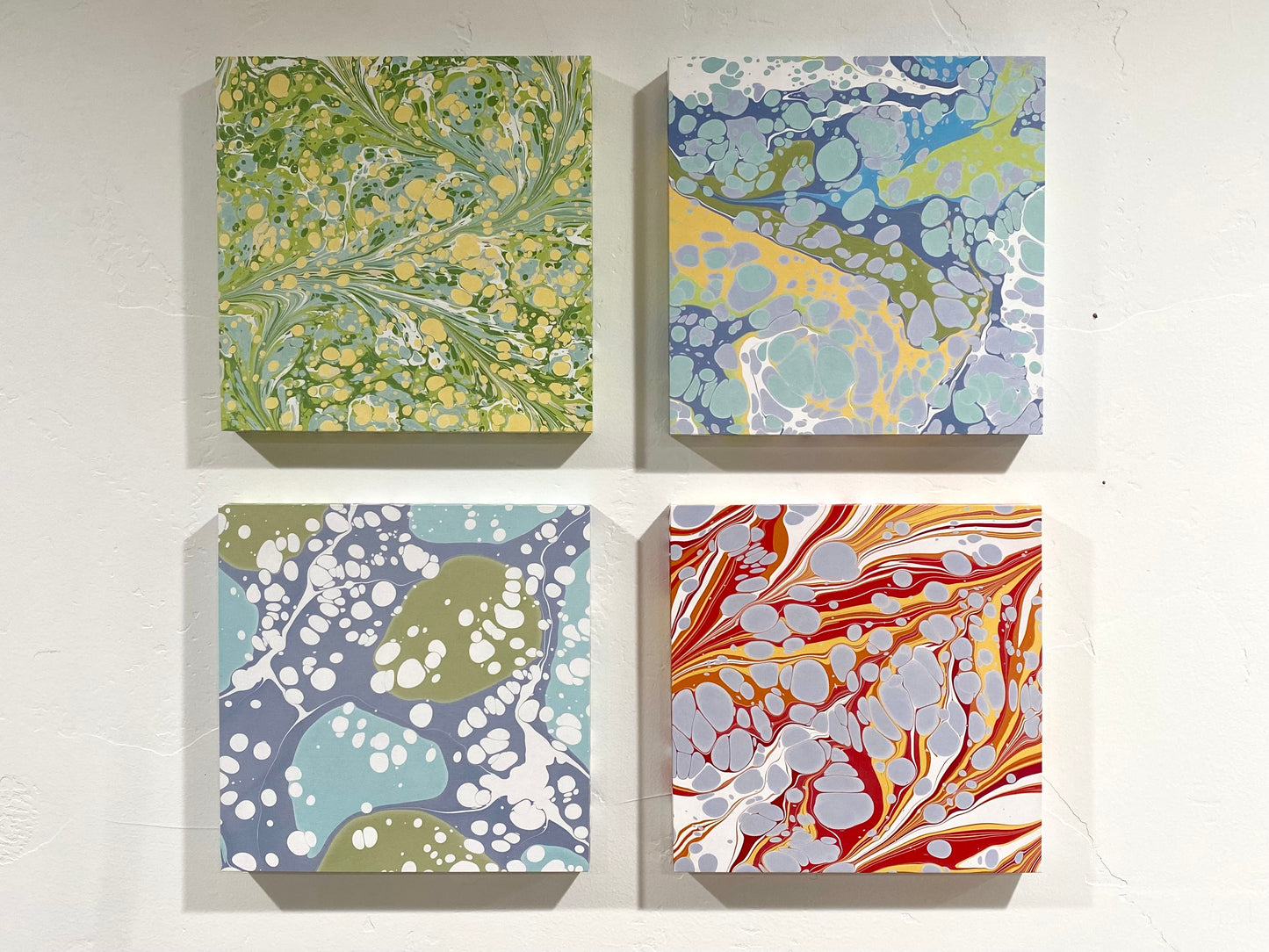 Original 8x8 Marbled Wall Art "Red River"