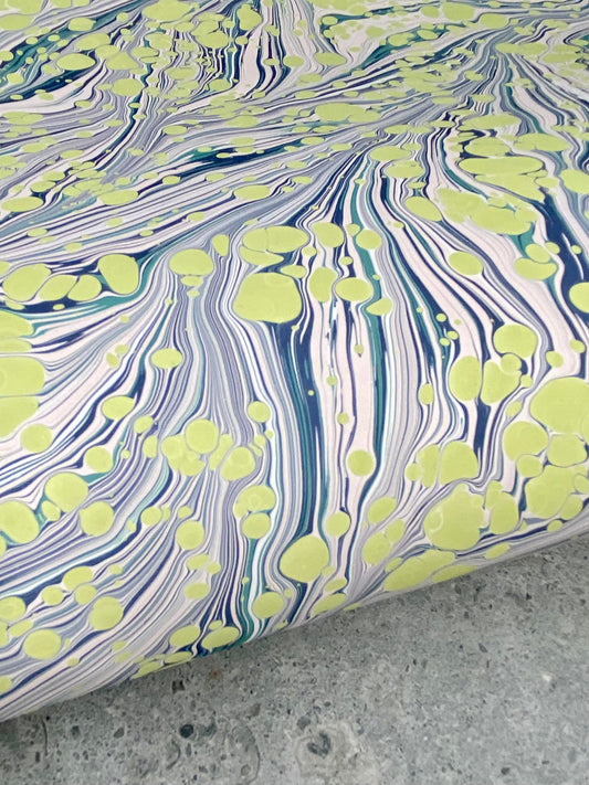 Full Sheet Hand-Marbled Paper P414