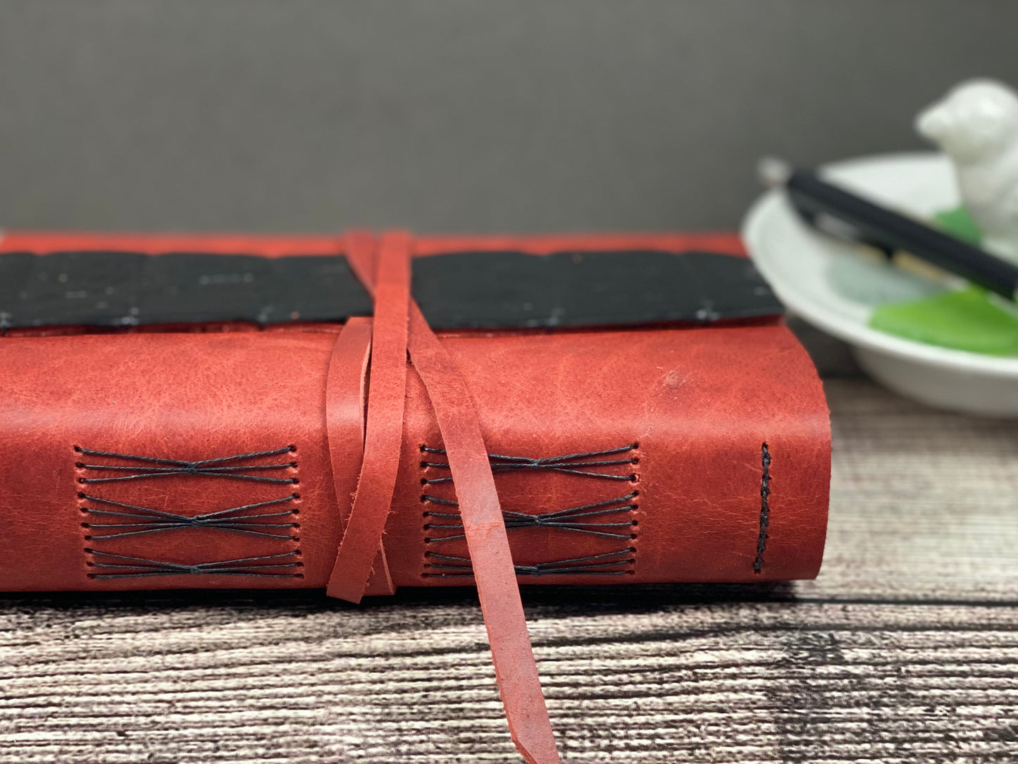 5x7 Leather Journal - Red Bison and Caiman