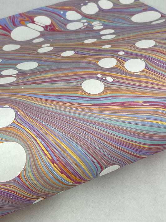Half-Sheet Hand-Marbled Paper P539H