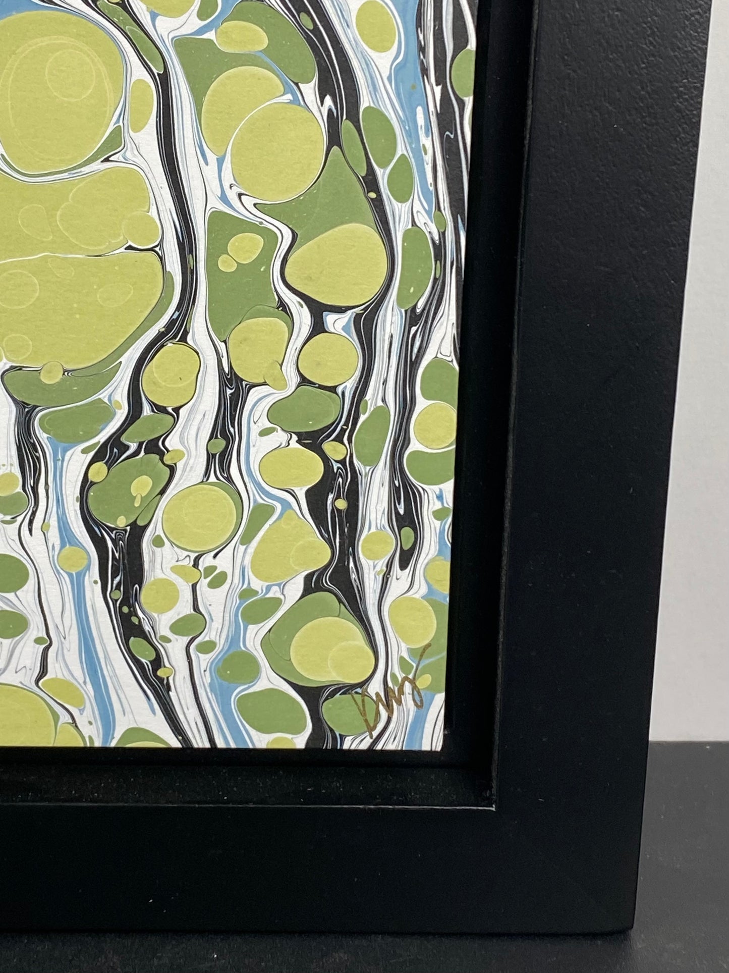 Original Framed Marbled Art, Wall Art