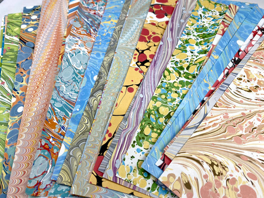 Build Your Own Scrap Pack - 8.5x11 hand-marbled paper