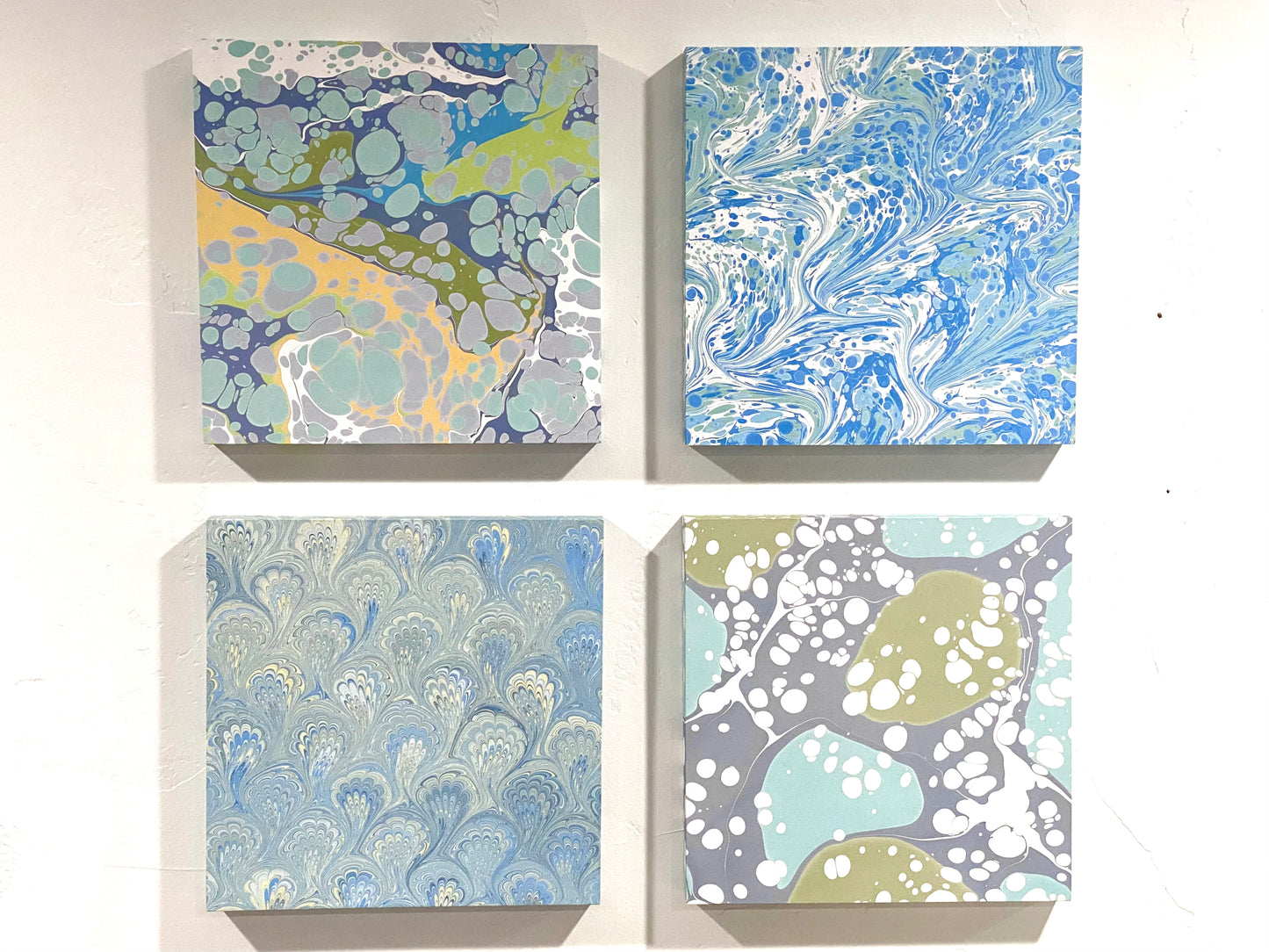 Original 8x8 Marbled Wall Art "Stones & Marbles"