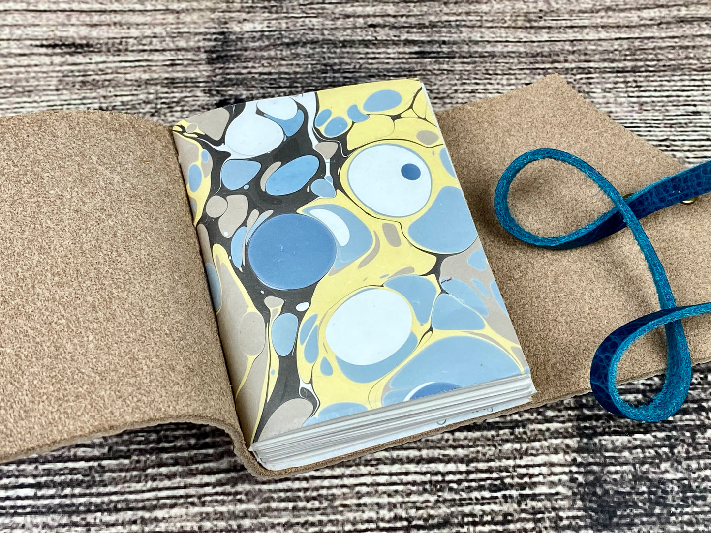 Mini Journal - Shrunken Bison with Turquoise