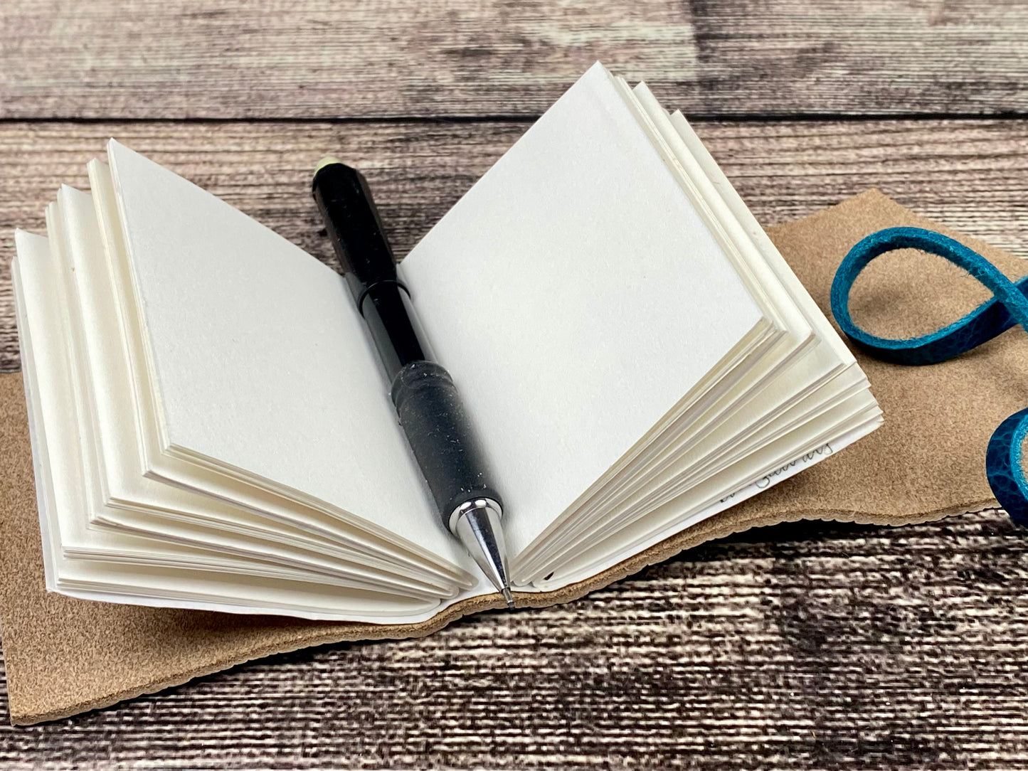 Mini Journal - Shrunken Bison with Turquoise