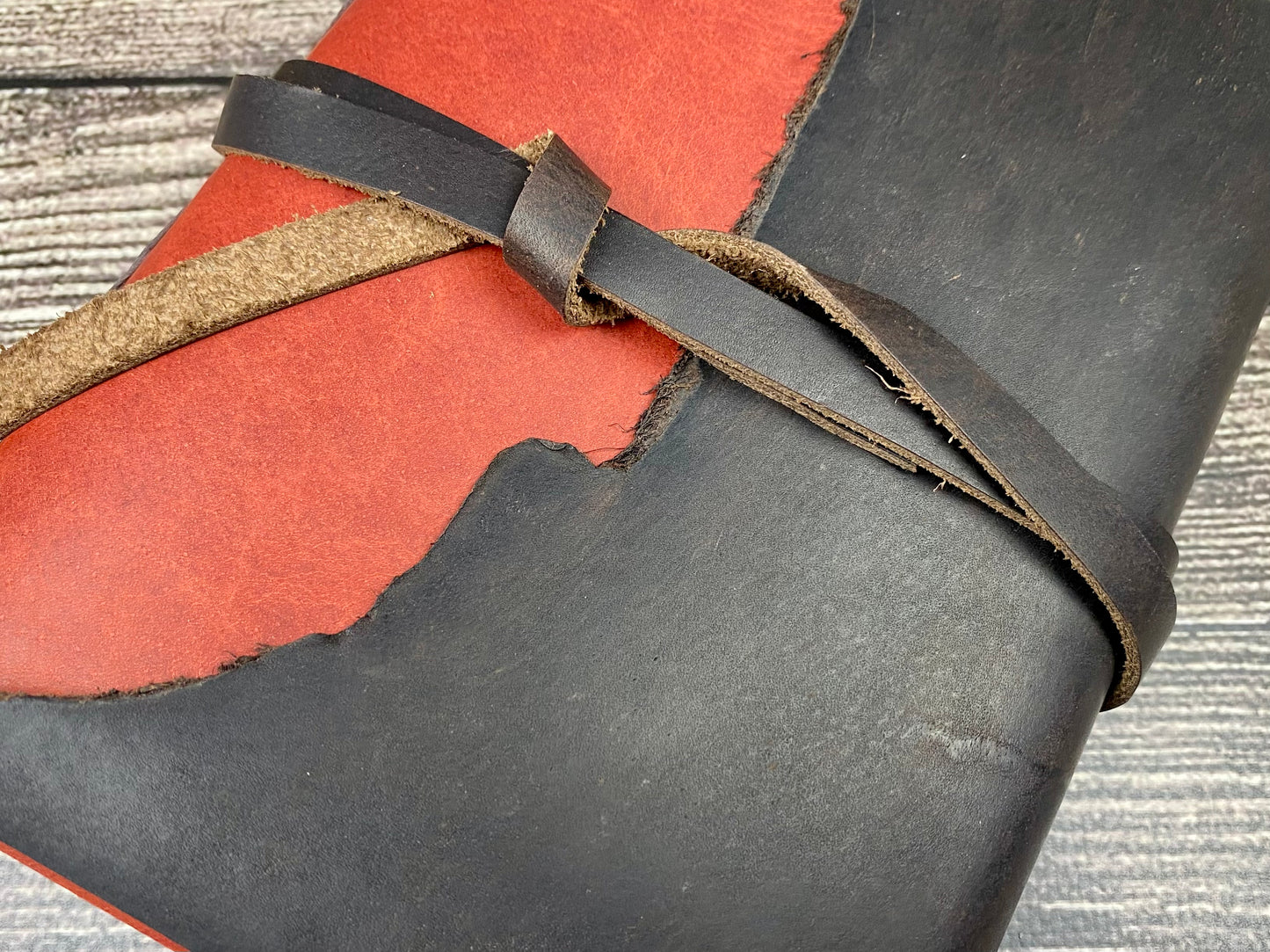 7x5 Sketchbook Journal in Red and Espresso Bison