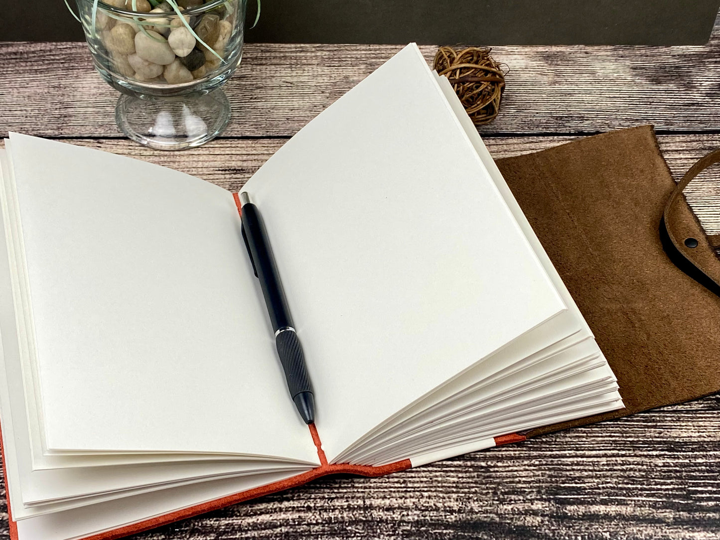 7x5 Sketchbook Journal in Red and Espresso Bison