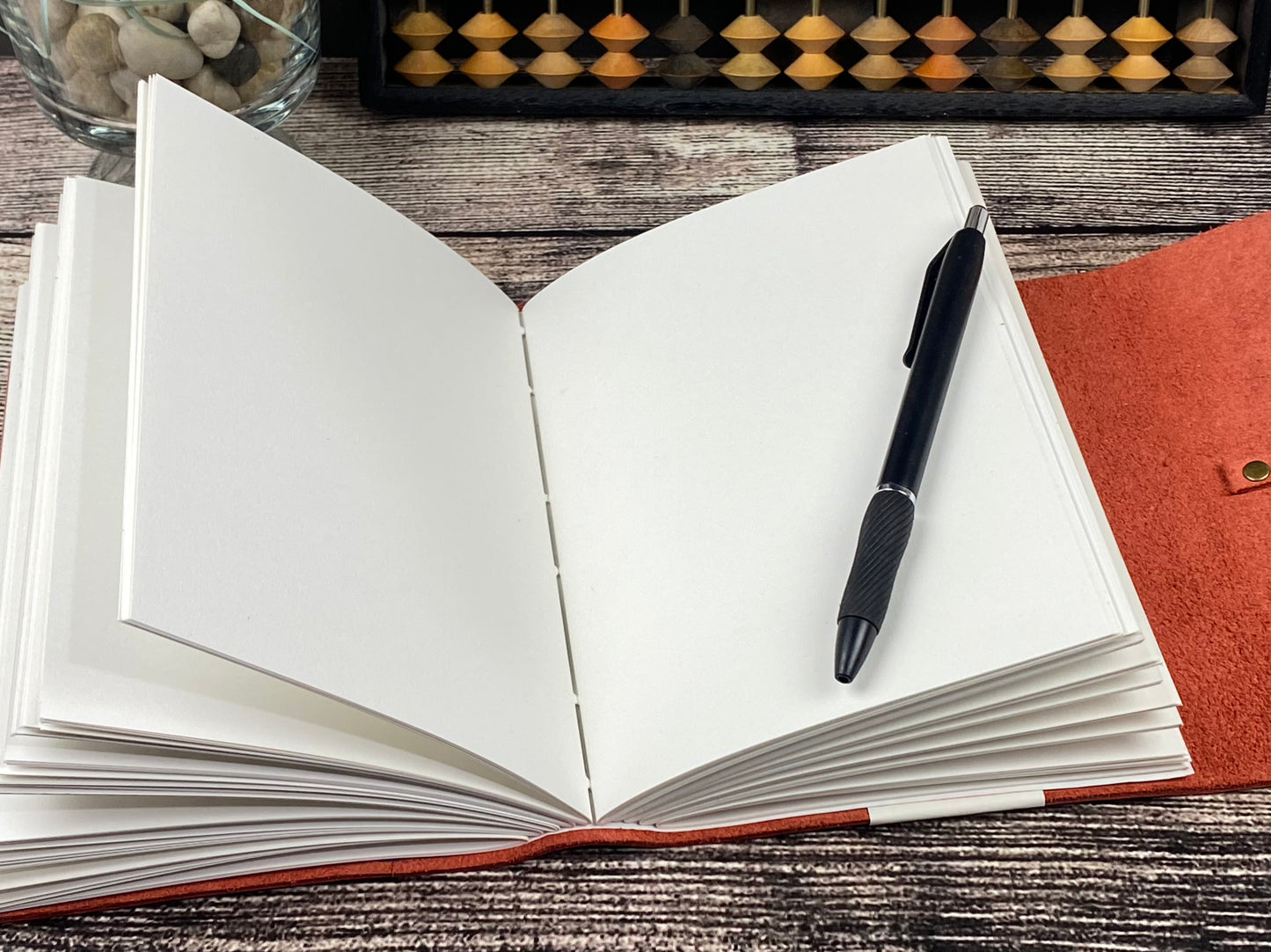 7x5 Leather Sketchbook/Journal - Red Bison
