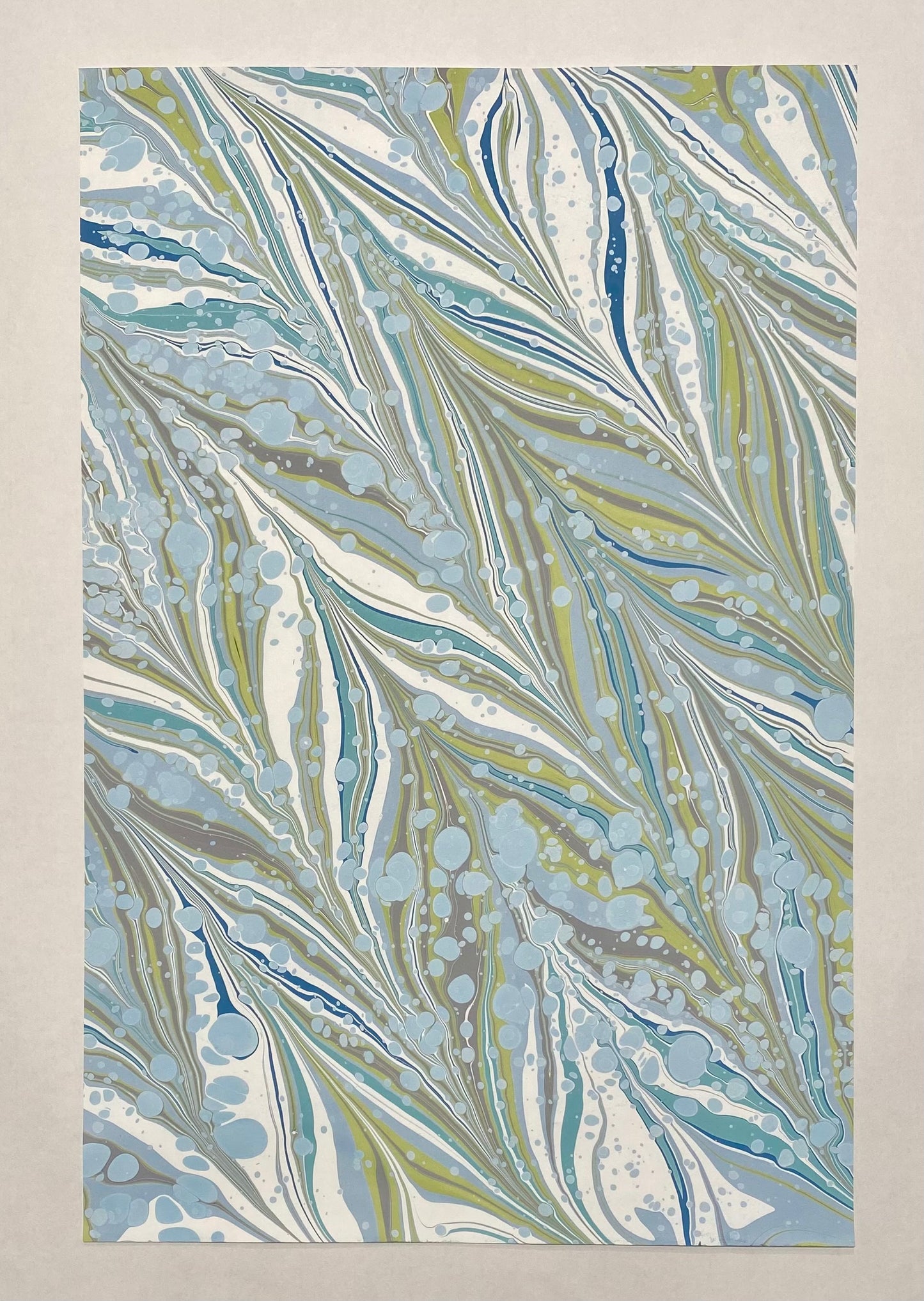 Half-Sheet Hand-Marbled Paper P096H