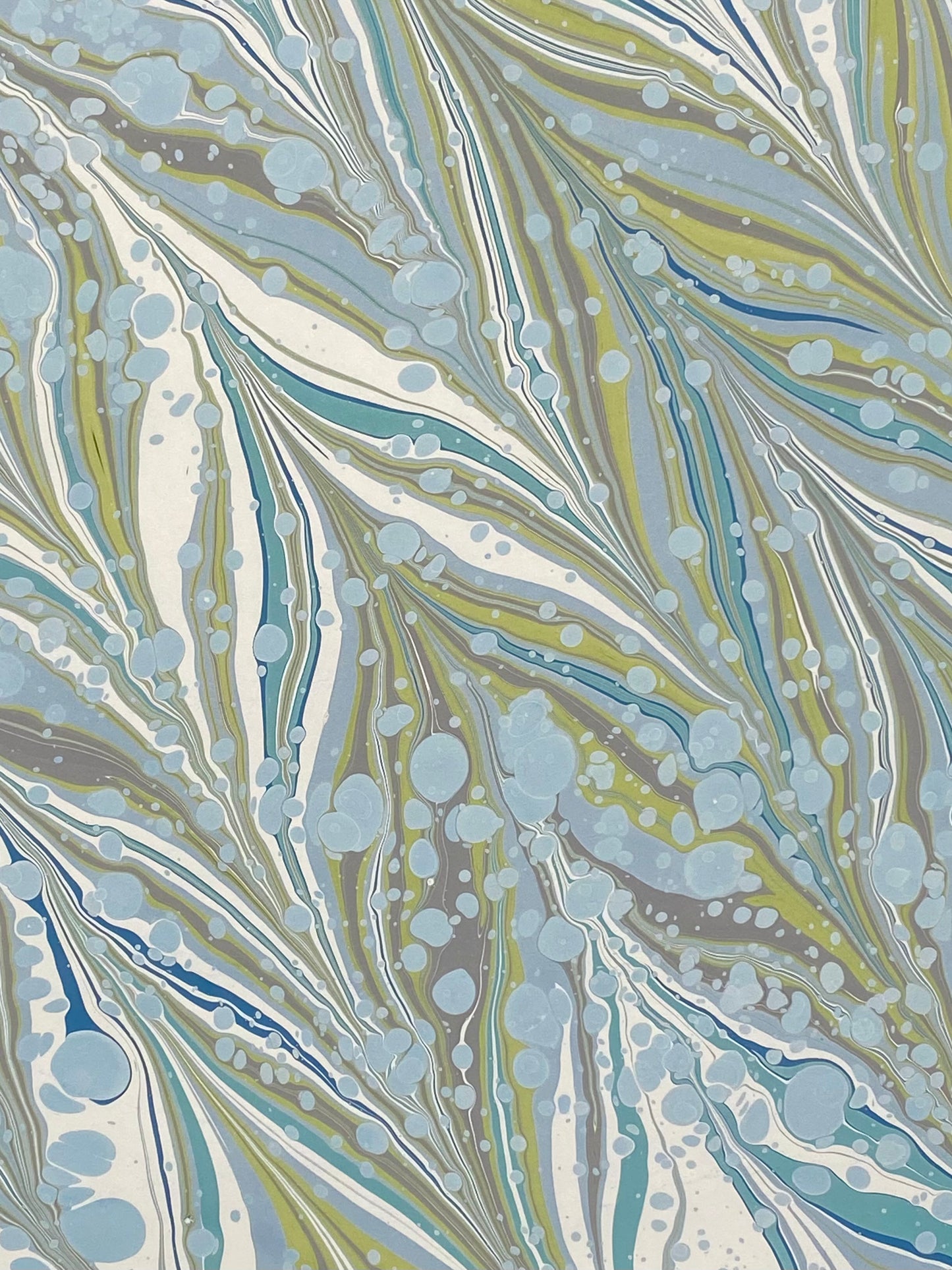 Half-Sheet Hand-Marbled Paper P096H