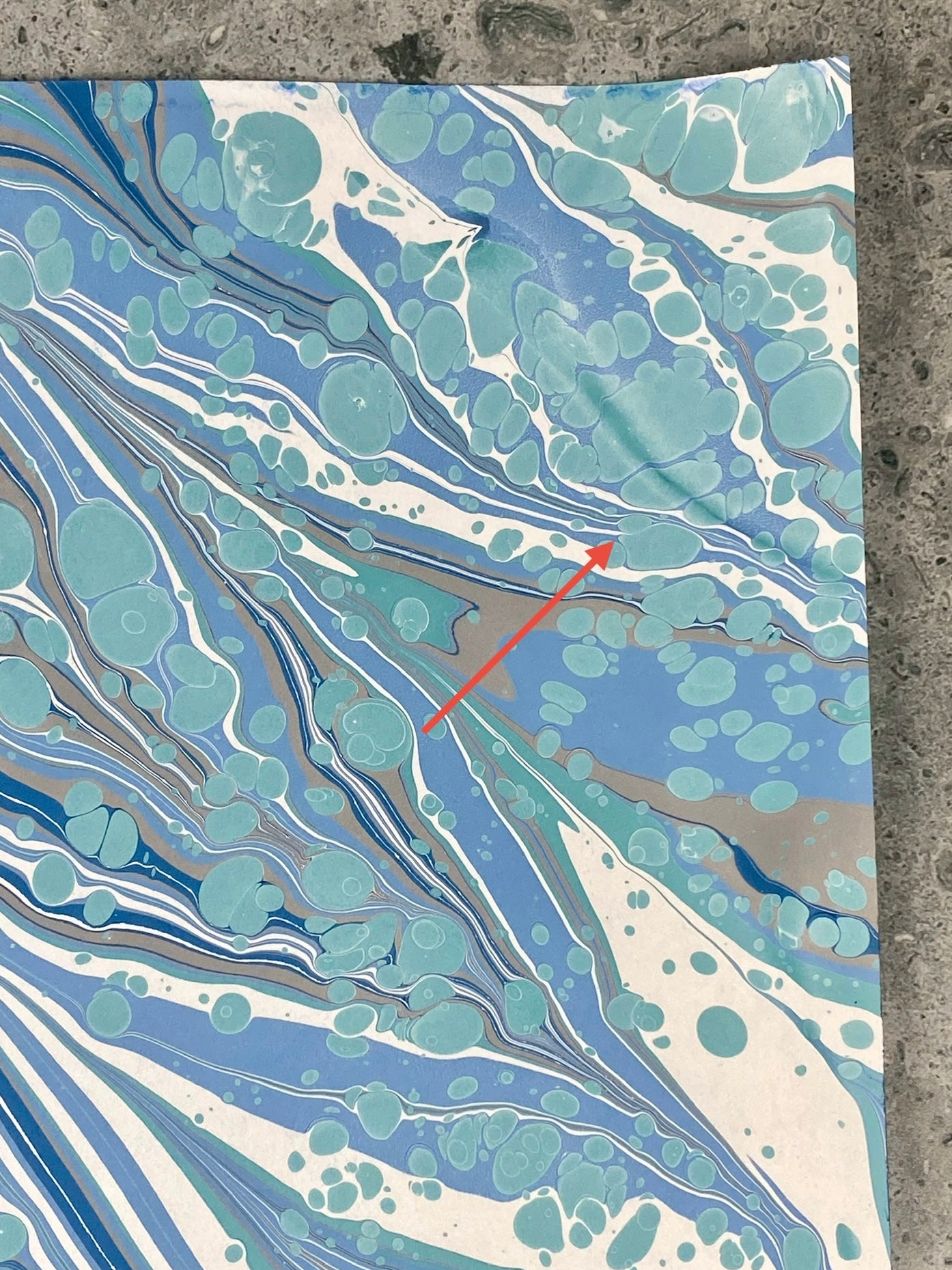 Full Sheet Hand-Marbled Paper P058S