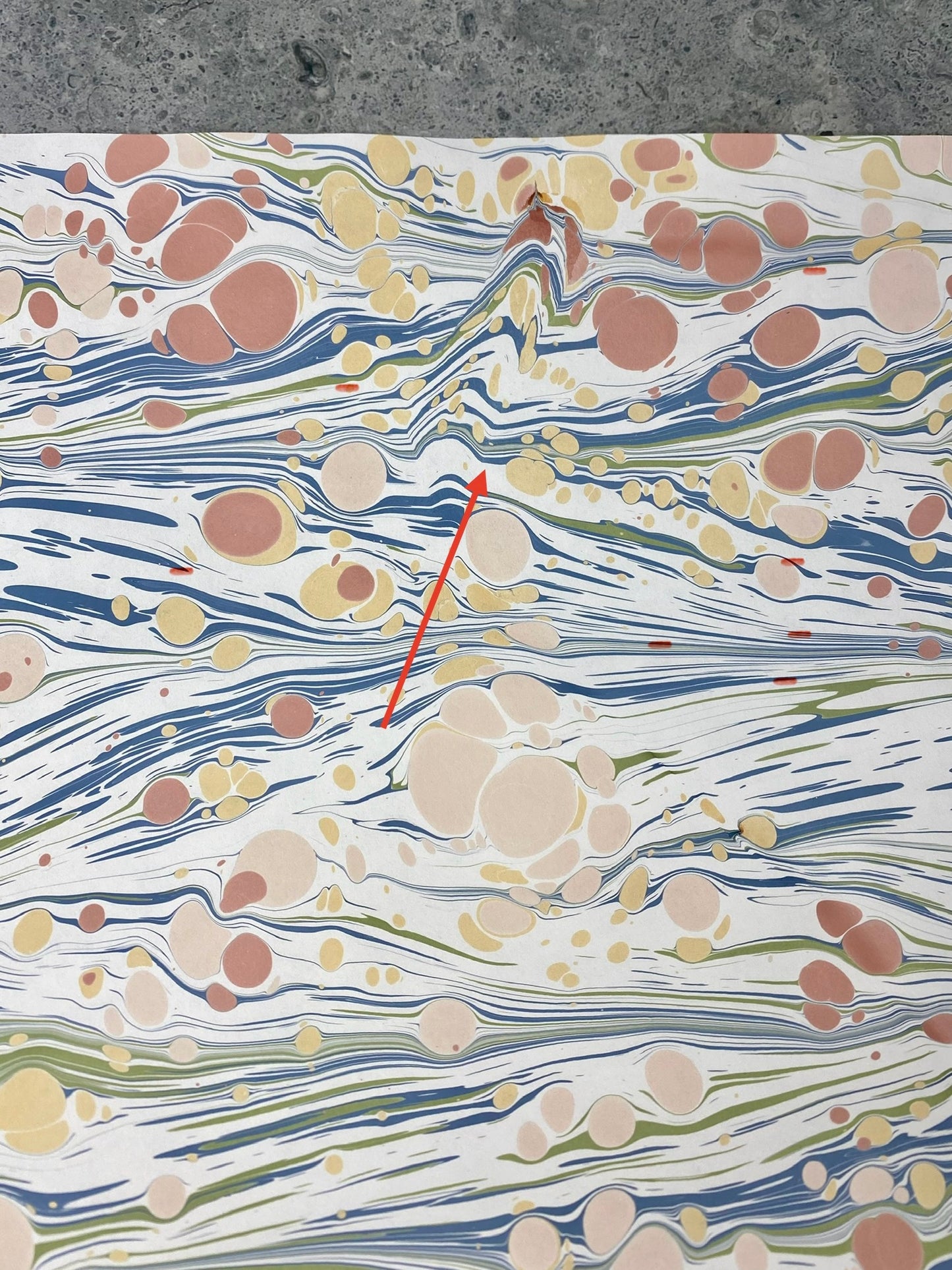 Full Sheet Hand-Marbled Paper P057S
