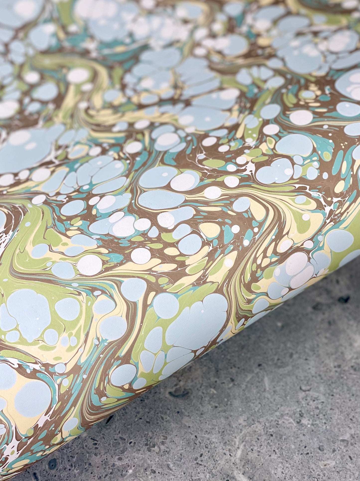 Full Sheet Hand-Marbled Paper P055S