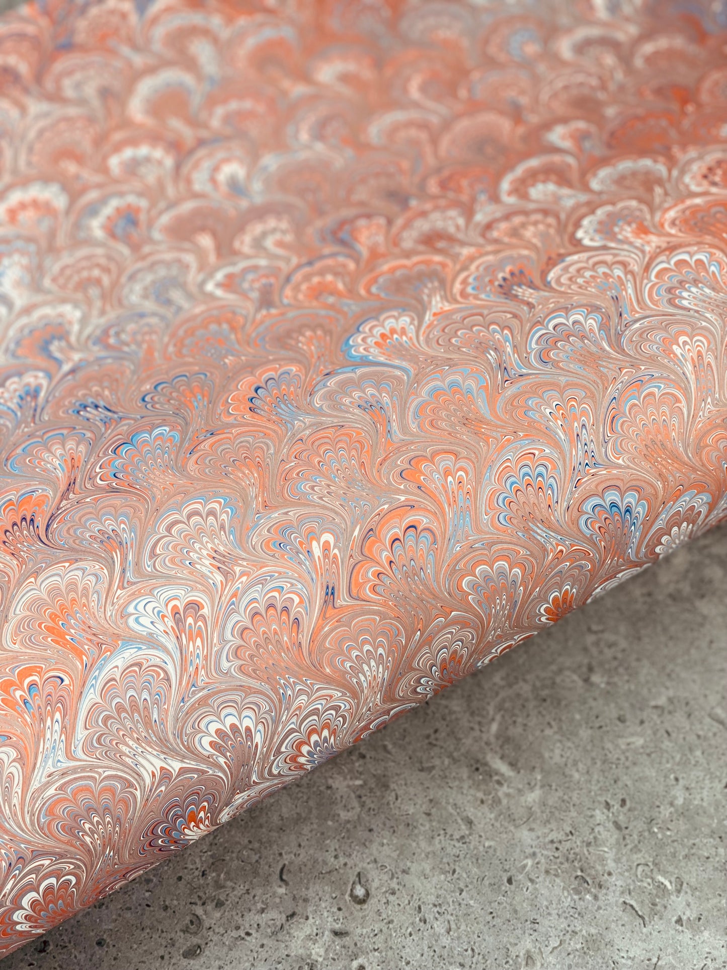 Full Sheet Hand-Marbled Paper P054S