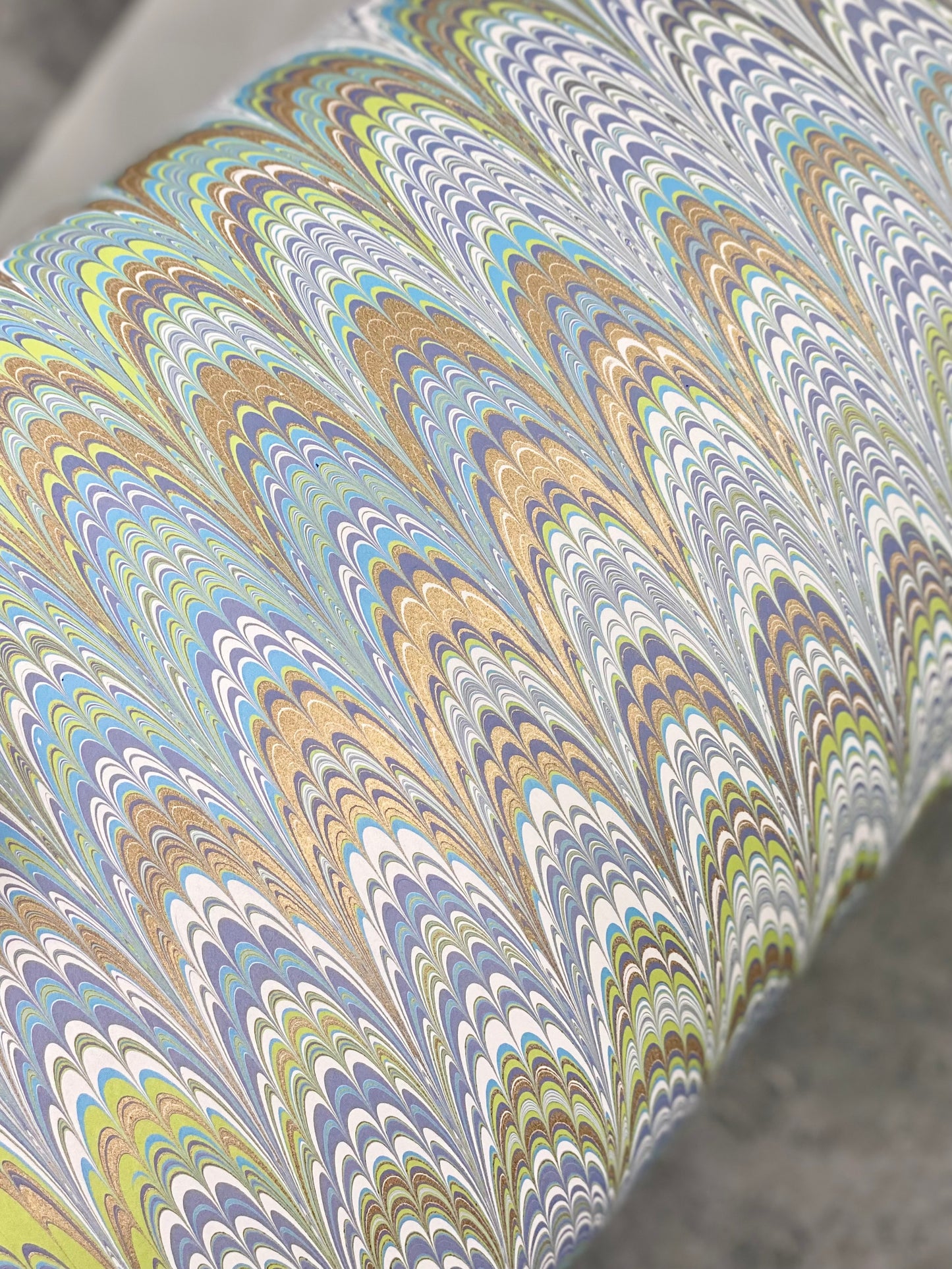 Full Sheet Hand-Marbled Paper P077