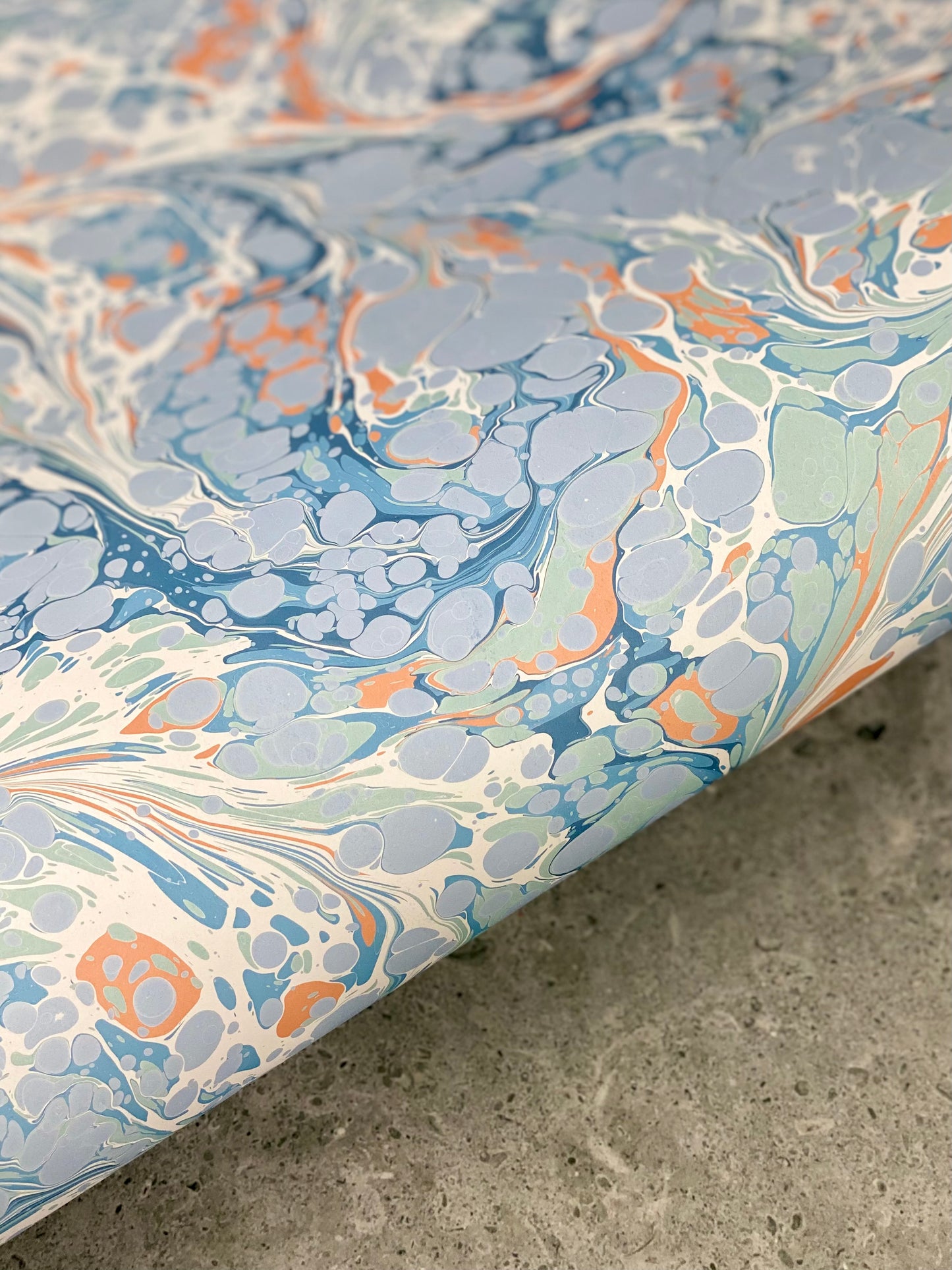 Full Sheet Hand-Marbled Paper P073