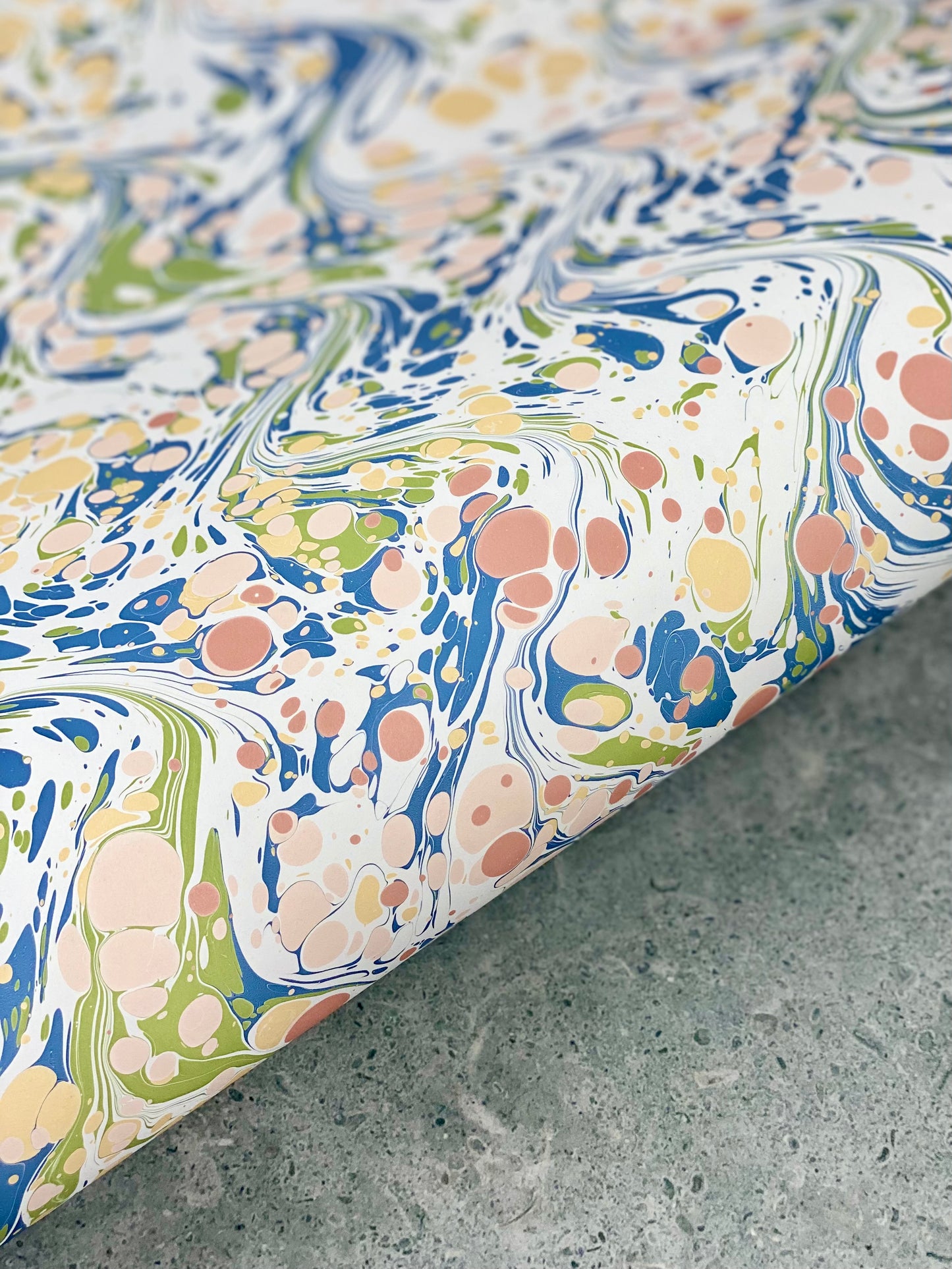 Full Sheet Hand-Marbled Paper P068