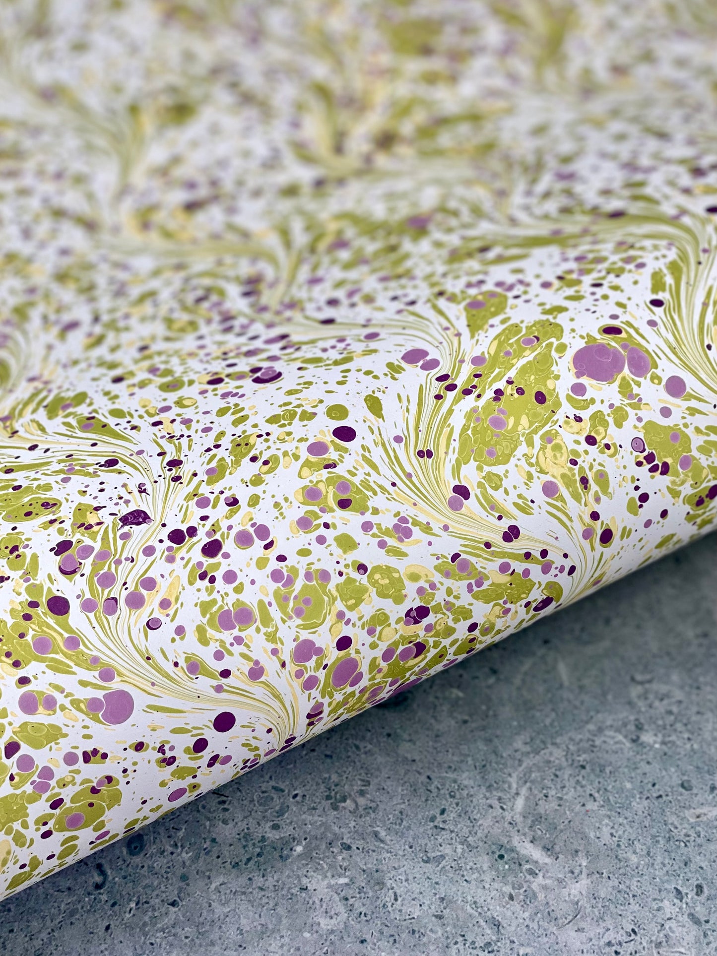 Full Sheet Hand-Marbled Paper P061