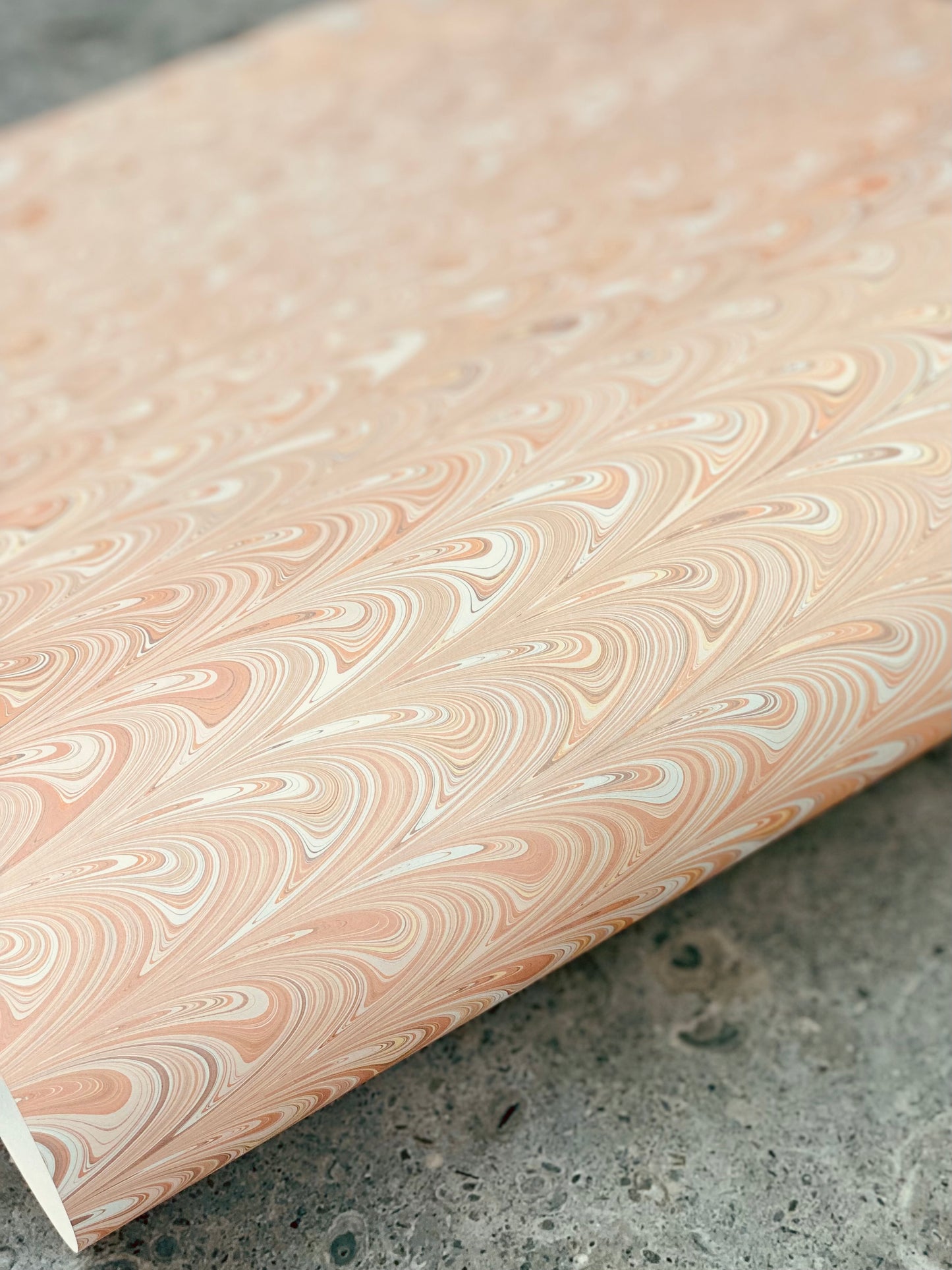 Half-Sheet Hand-Marbled Paper P087H