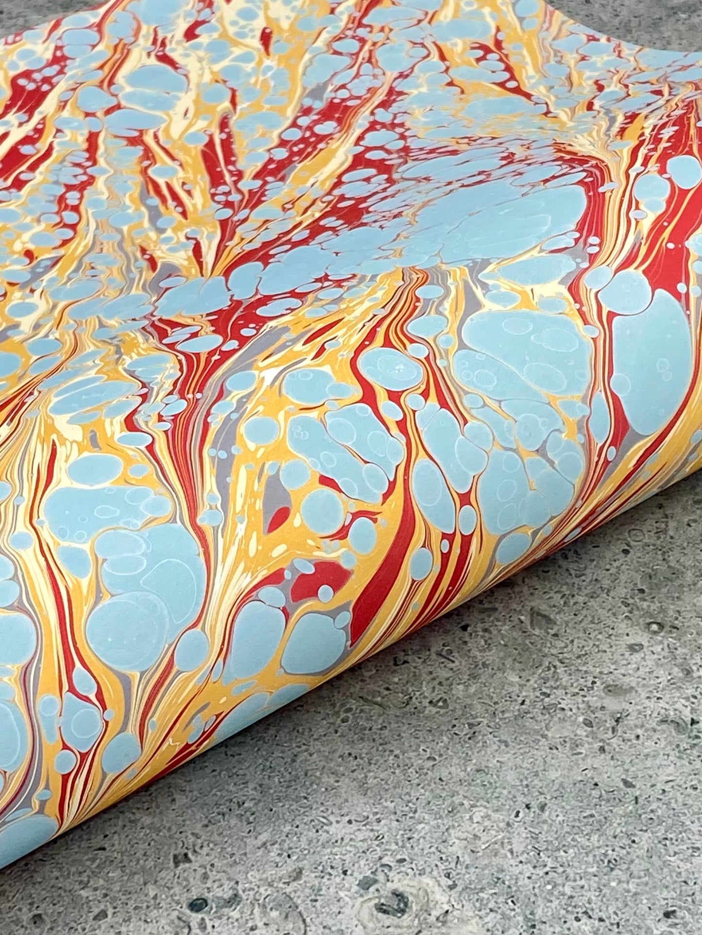 Half-Sheet Hand-Marbled Paper P103H